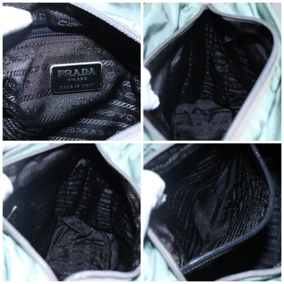 PRADA Hand Bag Nylon Green Auth bs23688 - Picture 15 of 16